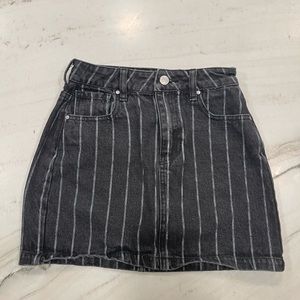 Black stripe pacsun jean skirt. Like brand new